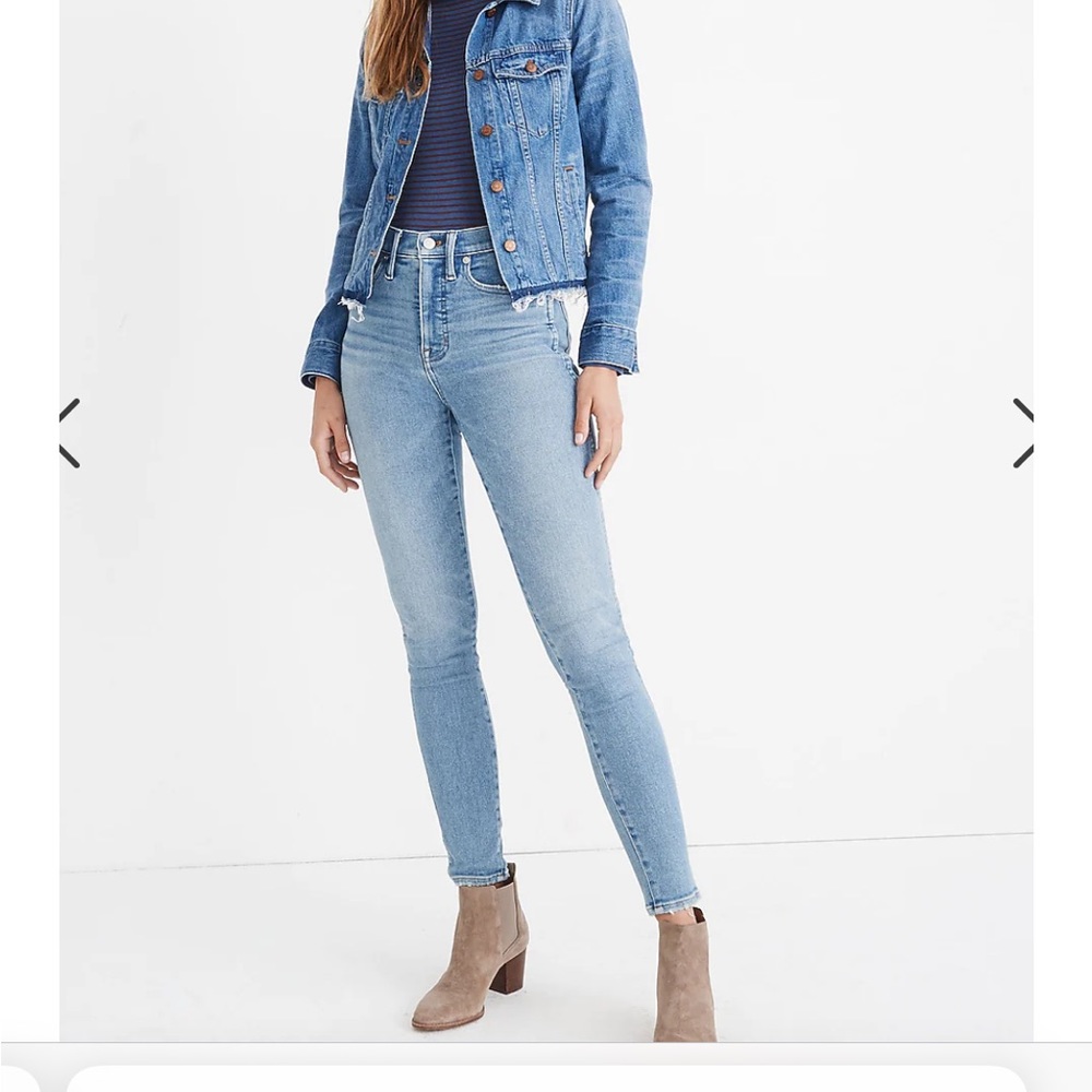 Madewell 10” High Rise Skinny Jeans in Hamden Wash, size 27